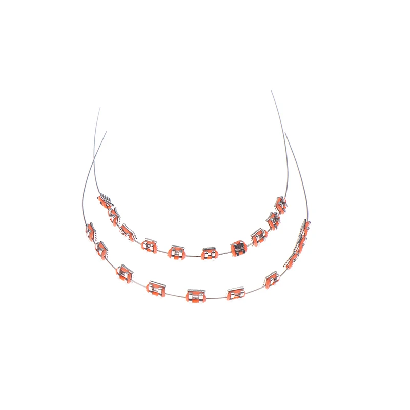 2 stuks haak tijdelijke tanddecoratie met metalen draden metalen beugel orthodontische ligatuur banden tandheelkundige decoraties