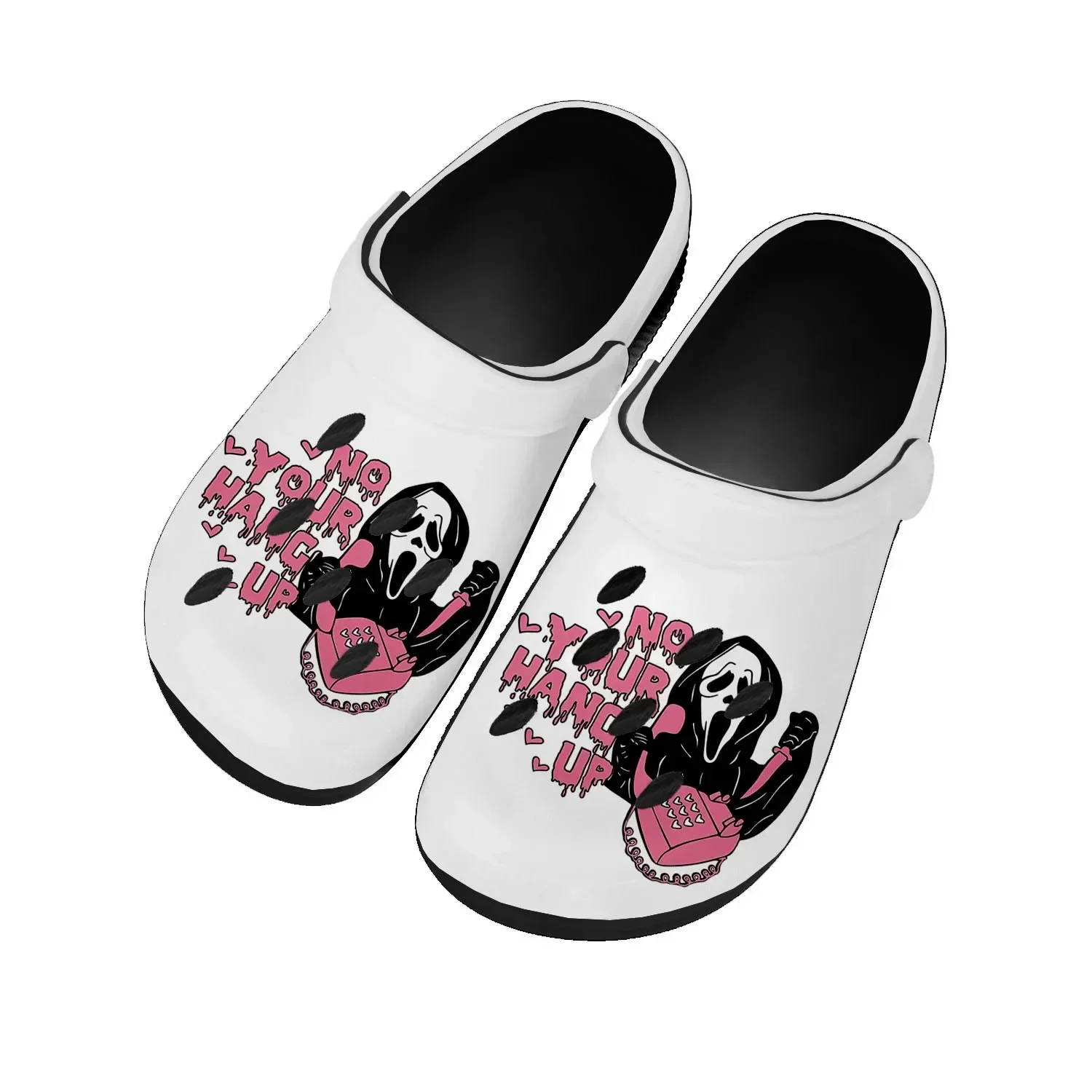 

No You Hang Up First Music Home Clogs Custom Water Shoes Mens Womens Teenager Shoe Garden Clog Breathable Beach Hole Slippers