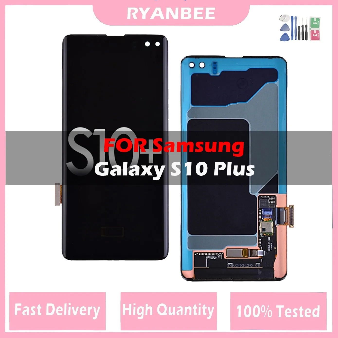 

100% New LCD For Sa Touch Screen Display For Samsung S10 Plus G975 G975F LCD