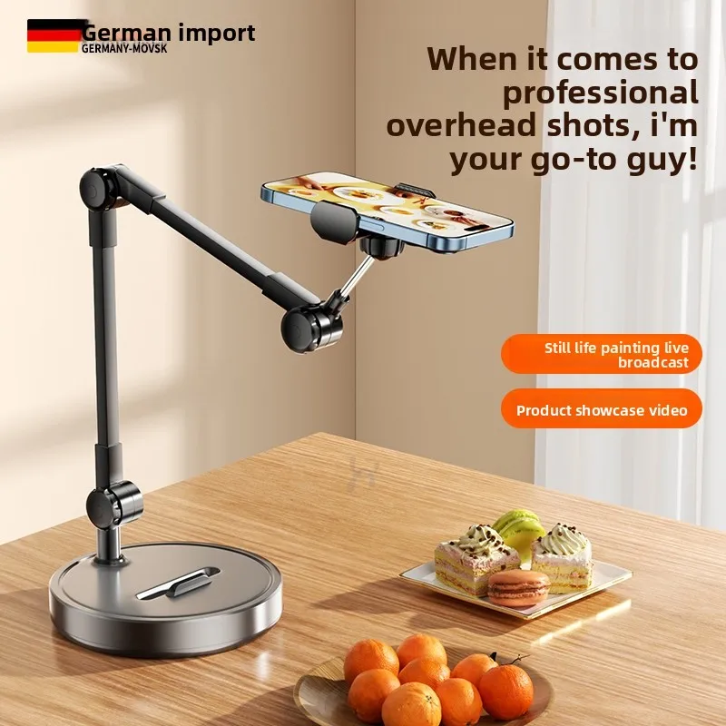 Desktop Overhead Phone Stand Tripod For Live Streaming Food Photography Online Course Self-recording Phone Holder