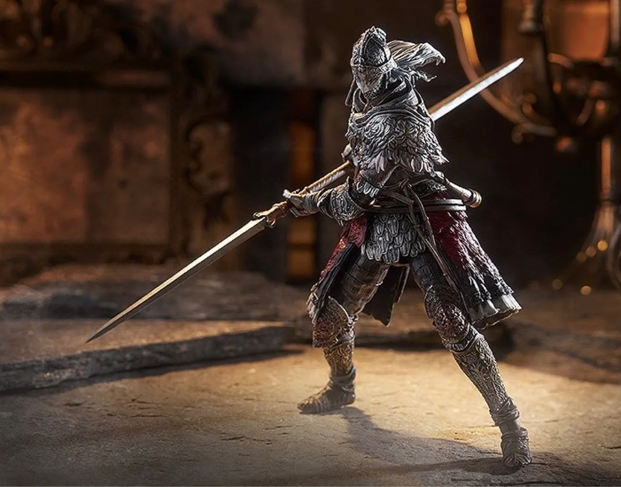 17Cm MaxFactory Figma 624 Elden Ring Blaidd The Half-Wolf Artikulasi Action Figure Koleksi Model Mainan untuk Hadiah Anak-anak