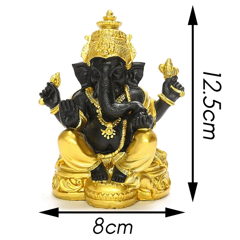 ABKO-Lord Ganesha Statue Buddha Elephant Hindu God Sculpture Figurines Resin Home Garden Decoration Buddha Statues For House