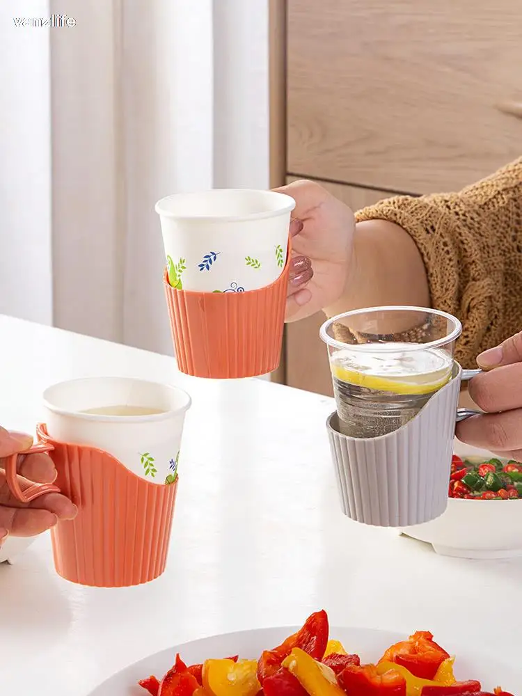 VANZLIFE Disposable cups domestic cup set of thickening plastic shelf against the hot insulation creative paper cup