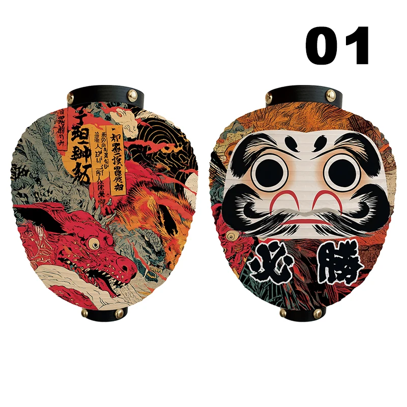 Japanese Traditional Cloth Lantern Ukiyo-e Japanese Lucky Daruma Pattern Lantern Cuisine Izakaya Sushi Shop Decor Advertising