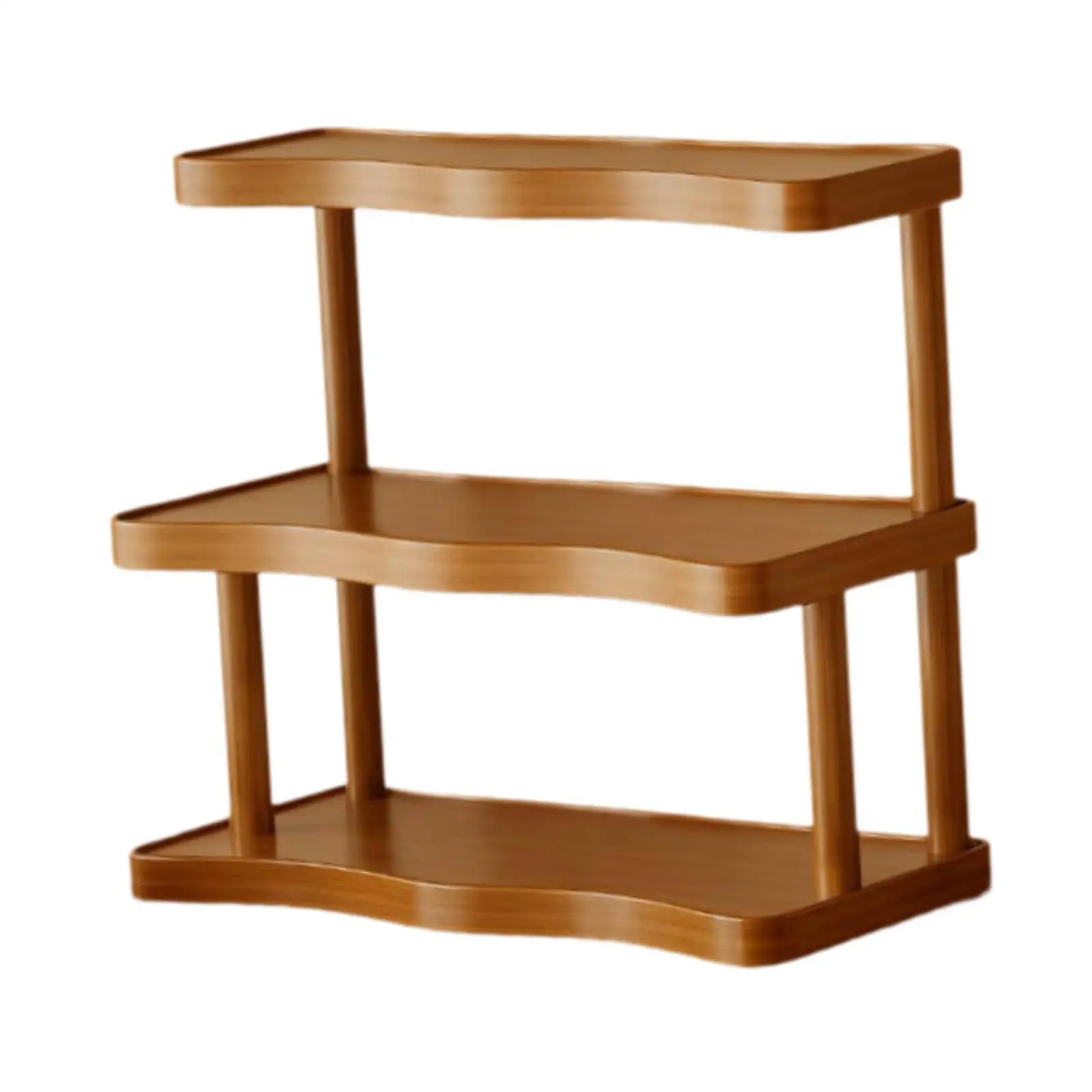 

Многофункциональная портативная деревянная подставка-органайзер для парфюмерии и коллекций, 3-ярусная, простая, компактная