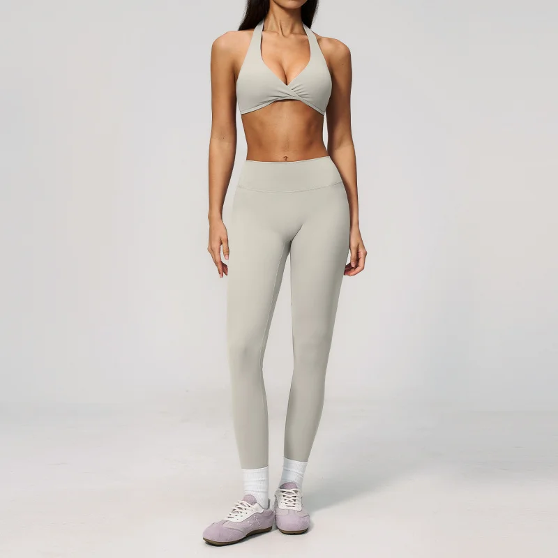 Women's Sports Suit With Creamy Peach Butt High Elasticity Slim Fit Suitable For Fitness Outdoor Sports Athletic Wear Clothing