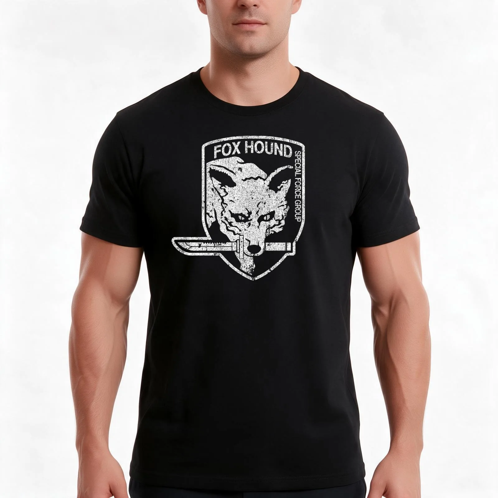 Foxhound (Variant) T-Shirt, Summer Casual Cotton Tee, Oversized Streetwear Tops, Vintage Graphic Print, Loose Fit Short Sleeve