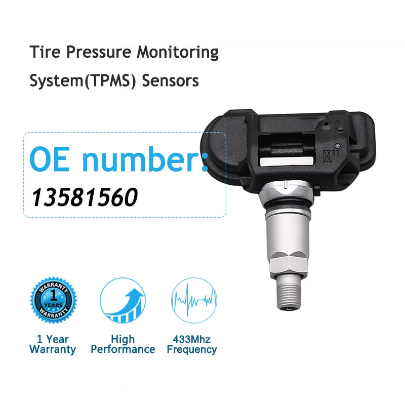 

4PCS 433MHz 13581560 TPMS Tire Pressure Sensor For Chevrolet Corvette Opel Astra J Cascada Insignia A Zafira Vauxhall Adam