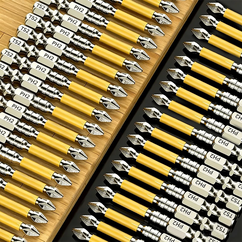 

6PCS Magnetic Batch TS2 Head Cross Screwdriver Bits Non-slip Electric Screw High Hardness Driver Hand Tools 25/50/65/70/90/150mm