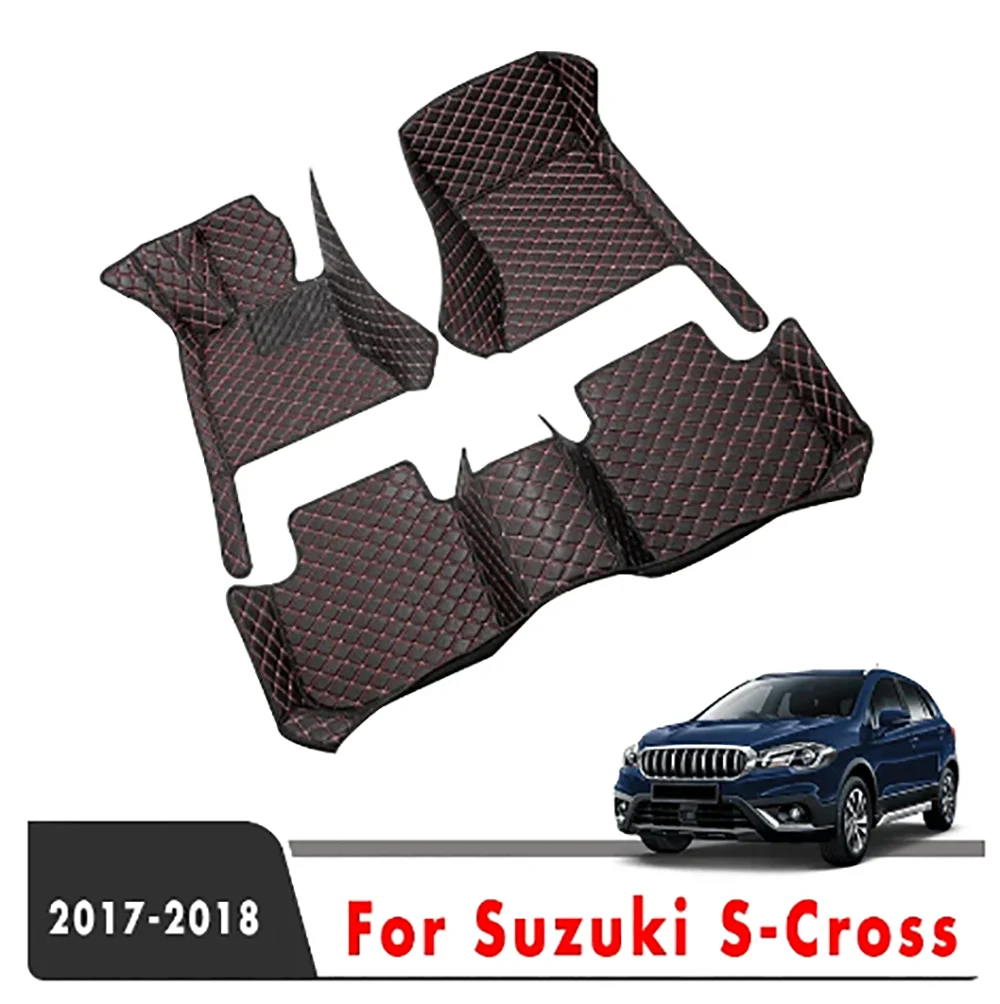 

Для Suzuki S-Cross SCross 2018 2017 футов ковры пользовательские автомобильные аксессуары интерьерные части водонепроницаемые автомобильные коврики для пола