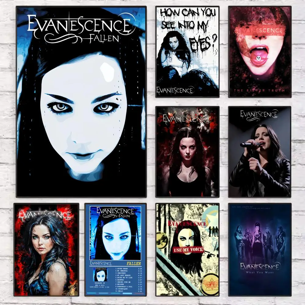 

E-Evanescence A-Amy Lee Rock Poster Wall Art Sticky for Living Room Bedroom Office Hallway Bar Home Decor Gift Idea