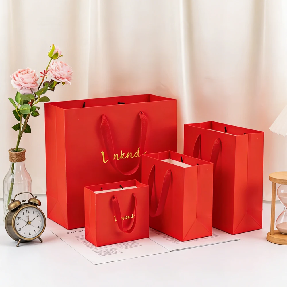 

24/50/100 шт., роскошные товары с логотипом, розничная торговля, картонная сумка для одежды, упаковка для обуви, сумка для покупок, свадебный подарок