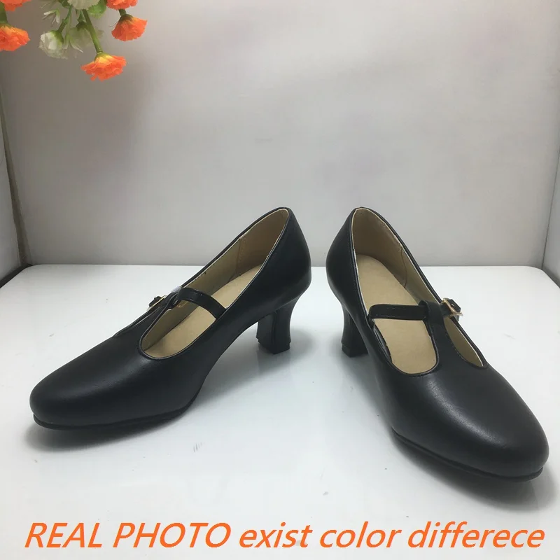 Girseaby Brand Women T-strap Pumps Round Toe High Heels 6cm Plus Size 46 47 48 Casual Daily Office Ladies Shoes Spring