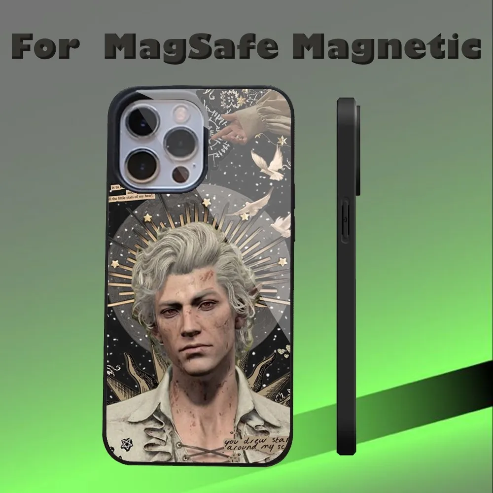 Astarion B-Baldur's Gate 3 Phone Case For IPhone 16 15 14 13 Pro Max 11 12 Mini Alex Mirror For Magsafe Wireless Charging Cover