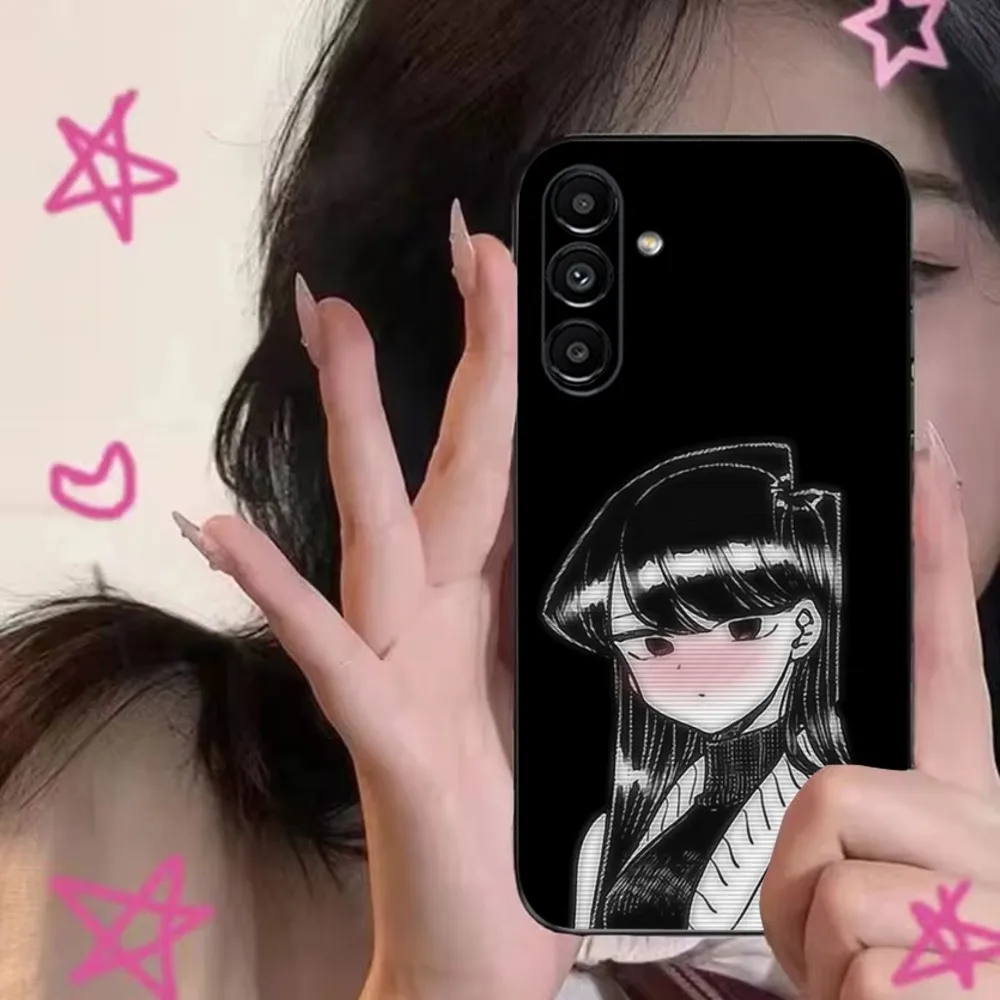 K-Komi Shouko  Phone Case For Samsung S24,S21,S22,S23,S30,Ultra,S20,Plus,Fe,Lite,Note,10,9,5G Black Soft Cover