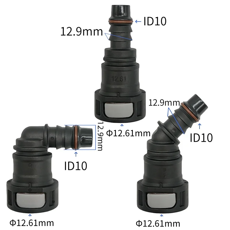 12.61 ID10 SAE fuel line quick connector plastic 12.61mm female connector fittings joint for petrol and diesel for car 1pc