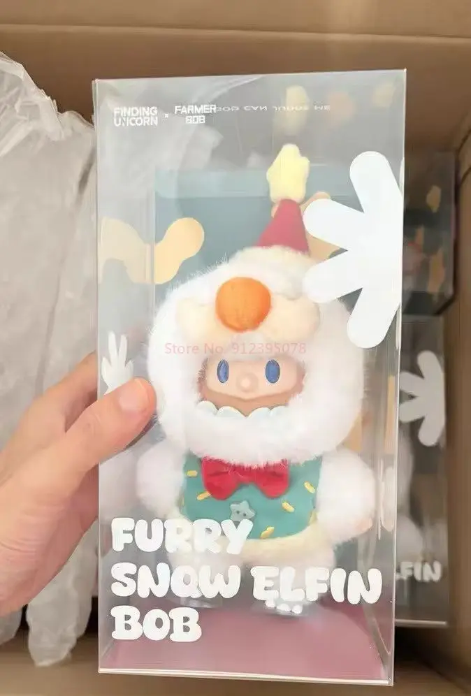 

Kawaii In Stock Original Farmer Bob Furry Snow Elfin Bob Series Hanging Card Doll Vinyl Toy Birthday Gifts Halloween Gift
