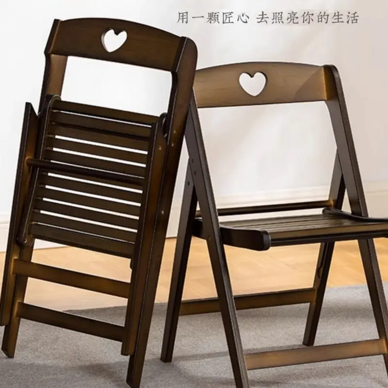 

Bamboo Solid Wood Dining Chair Nordic Home Foldable Chair Simple Leisure Office Stool Balcony Comfortable Chair BB104RL