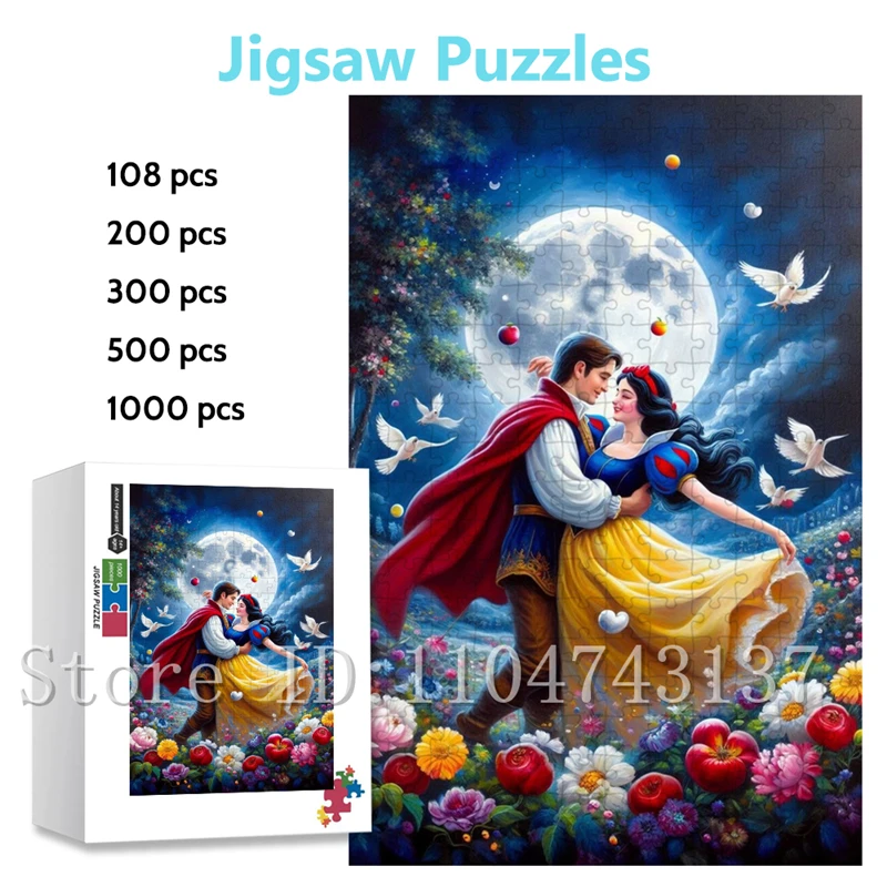 

Disney Snow White Jigsaw Puzzles for Adults Stress Relief Toys Cartoon Movies Puzzles Handmade Hobbies Unique Gifts