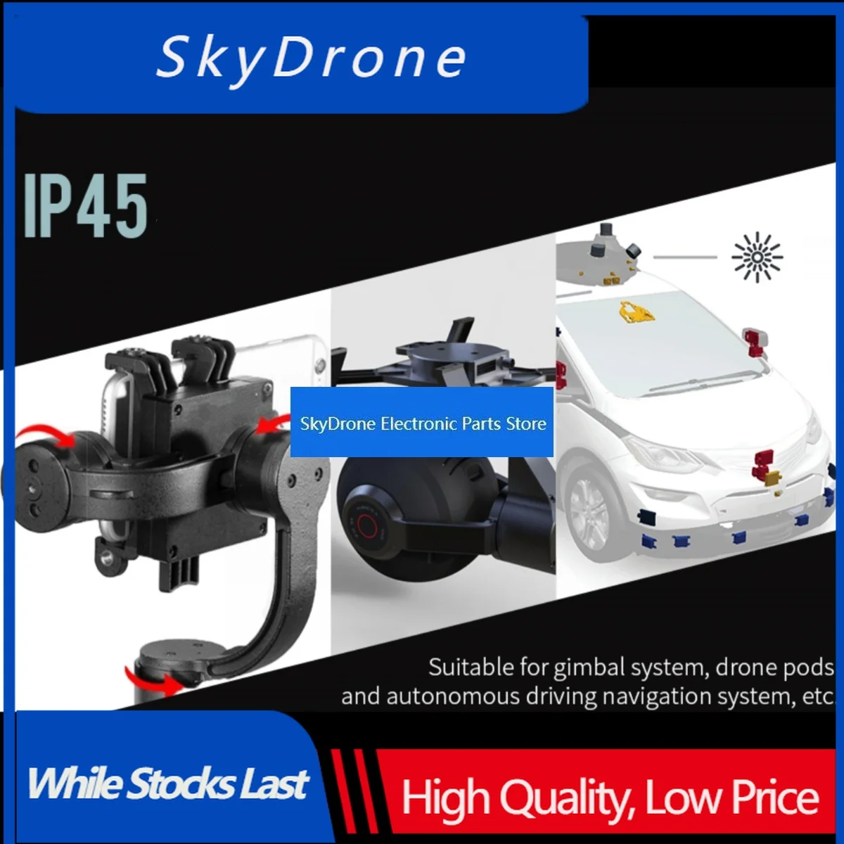 SkyDElCubeMars GL60 II KV28 16V 24V Brushless DC Direct Drive Servo Gimbal Stabilizer Handheld PTZ Motor