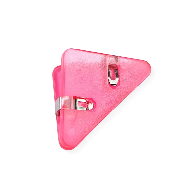 Cute Corner Paper Clamp Triangular Bookmark Clip Small File Clip Notes Holder Hold 50 Sheets for Student Teacher School