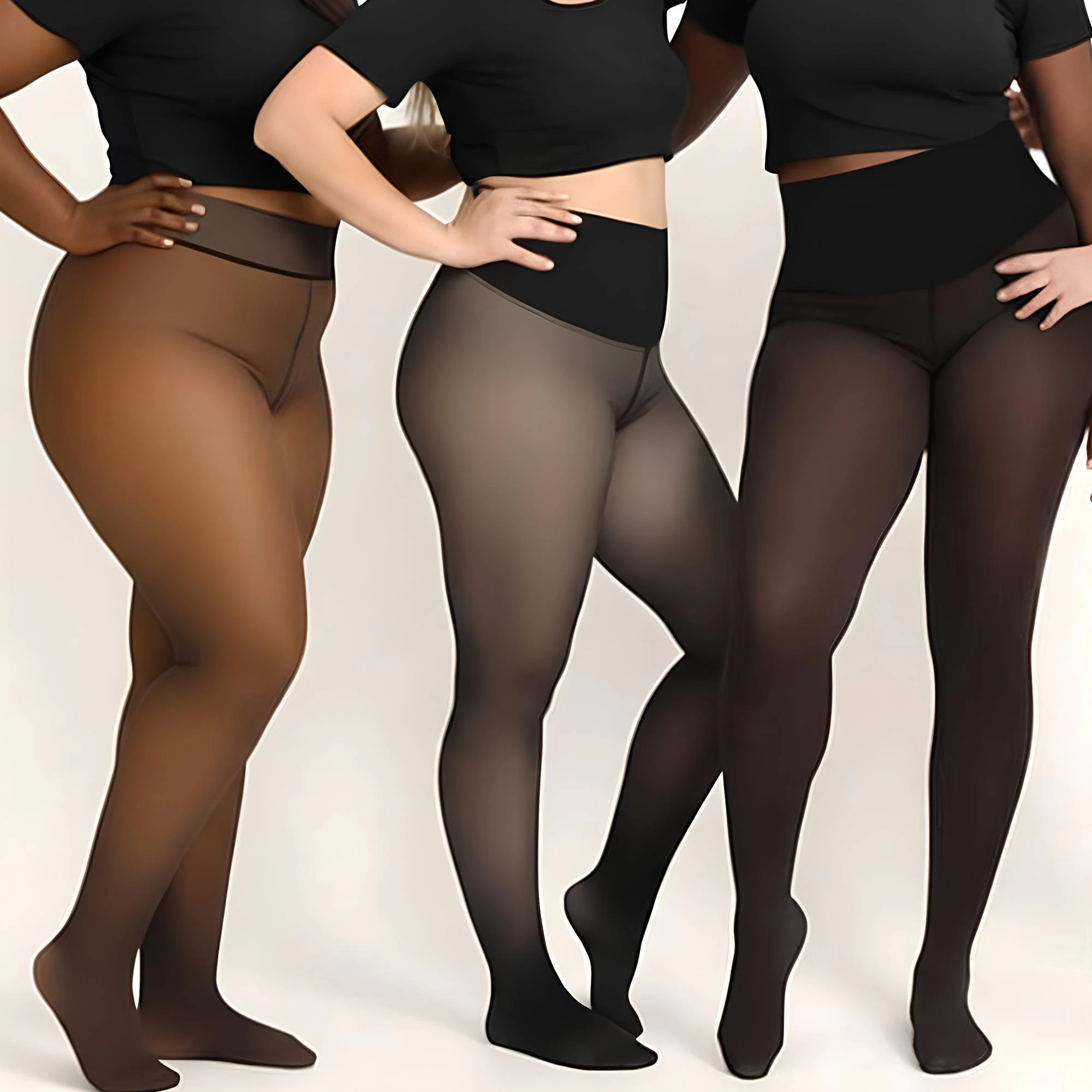 

Термолеггинсы с одним швом, черные, с компрессионной лентой, моделирующие фигуру, не рвущиеся, теплые, прозрачные колготки