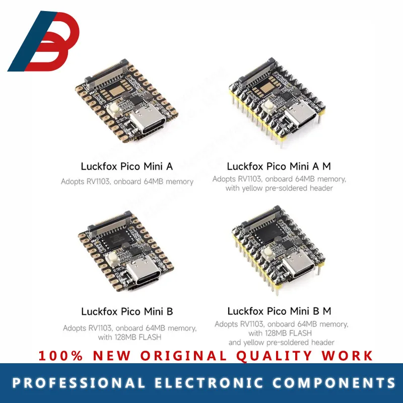 لوحة تطوير صغيرة Luckfox Pico Mini RV1103 ux تدمج معالجات linfox/MCU/NPU/ISP