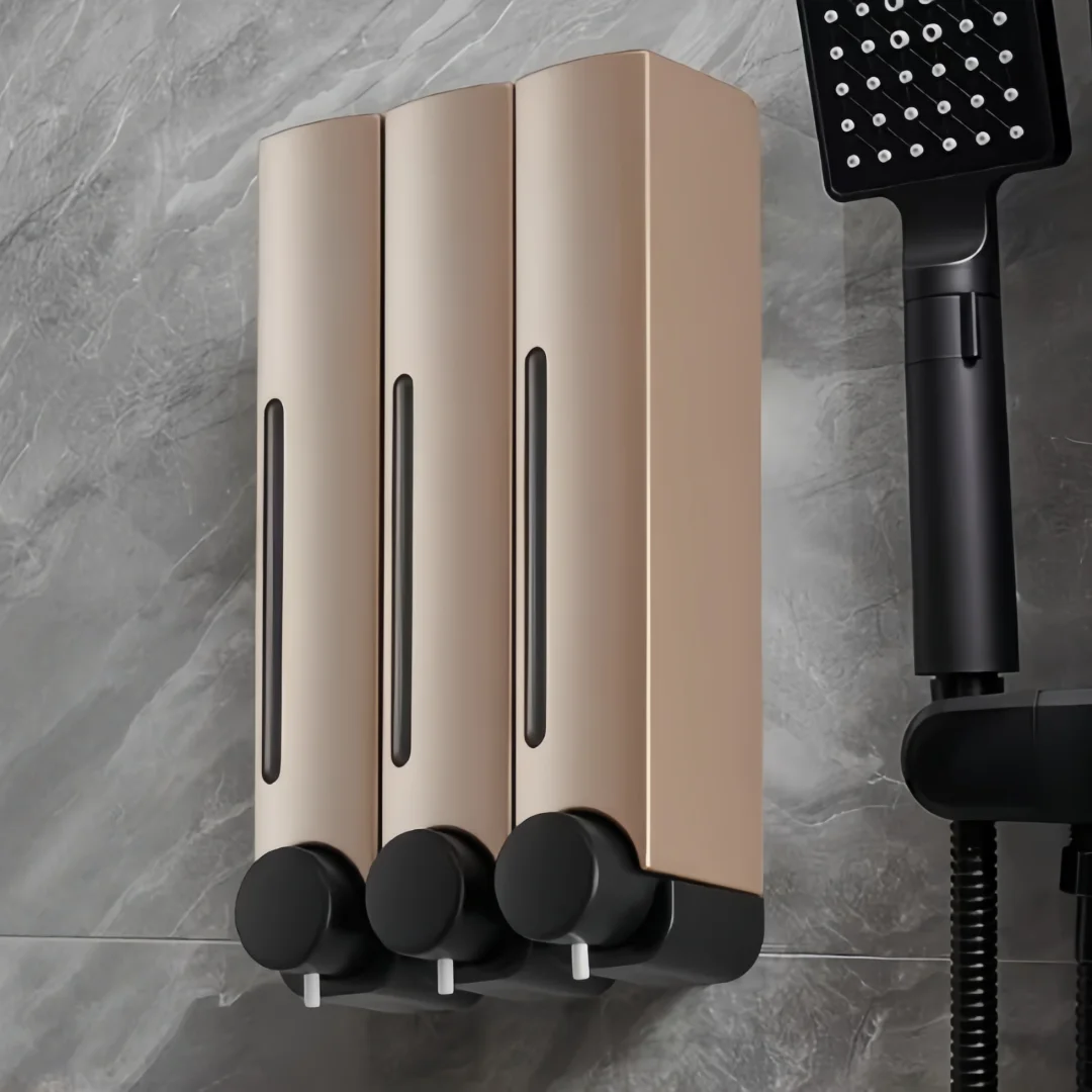 

Черный дозатор мыла, настенное крепление, Chanpion, дозатор жидкого мыла для ванной комнаты/дозатор кухонного мыла, шампунь для ванной комнаты без бутылки