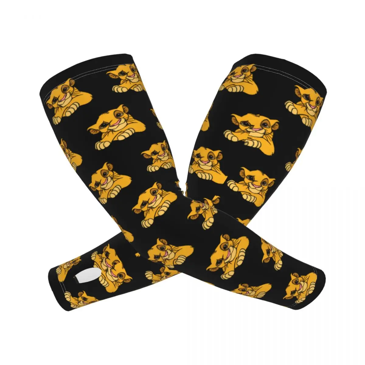 Custom Cooling The Lion King Sports Compression Arm Sleeves Warmer Women Men Cartoons UV Protection Tattoo Cover Up for Running