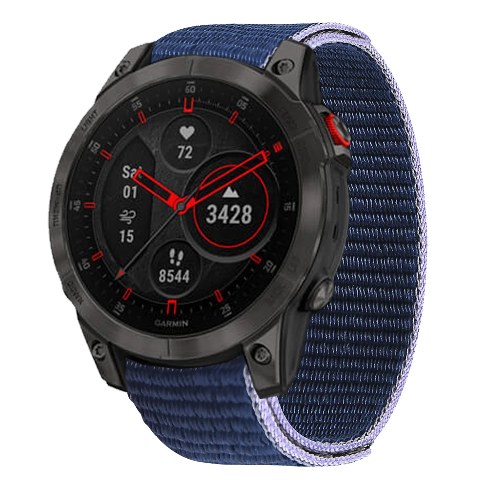 Hook Loop Nylon Wrist Strap For Garmin Epix Gen 2 Fenix 7 7X 6X 6 Pro 5X Plus 955 945 Enduro 26mm 22mm Smartwatch Band Bracelet