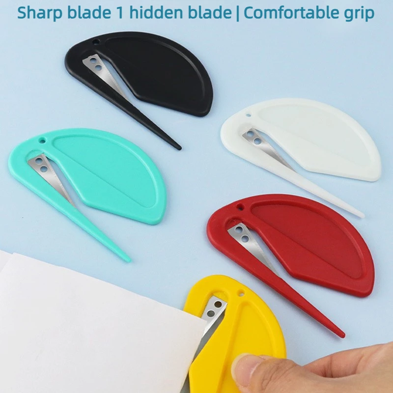 1Pcs 5Pcs Plastic Mini Letter Opener Portable Utility Knife Stitch Remover Pocket Craft Knife Mail Cutter Paper Opener