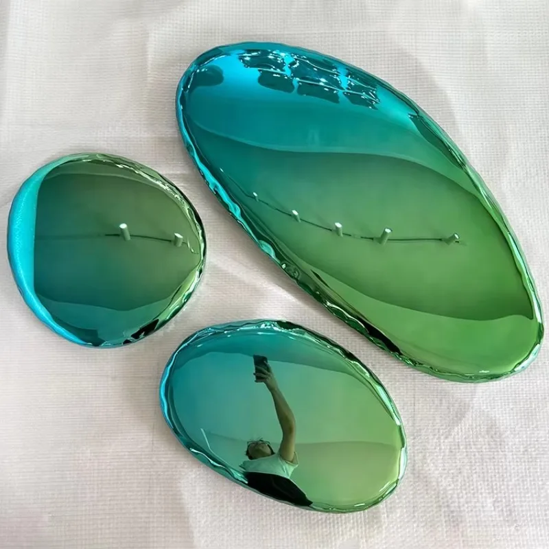 

Luxury metal wall art modern abstract round wall art stainless steel mirror polished inflatable sculpture