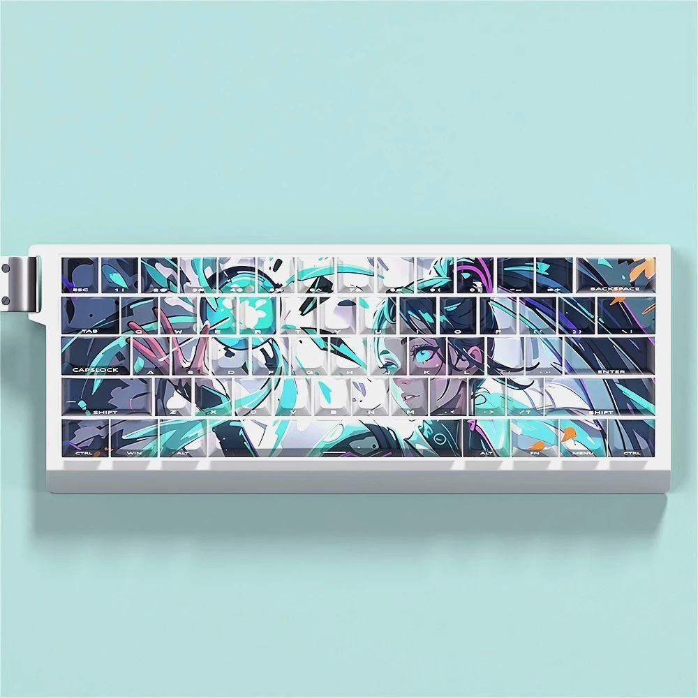

Sage Anime Themed Keycaps Cherry Side-engraved Translucent Pbt Keycaps for 60/65/68 Mechanical Keyboards