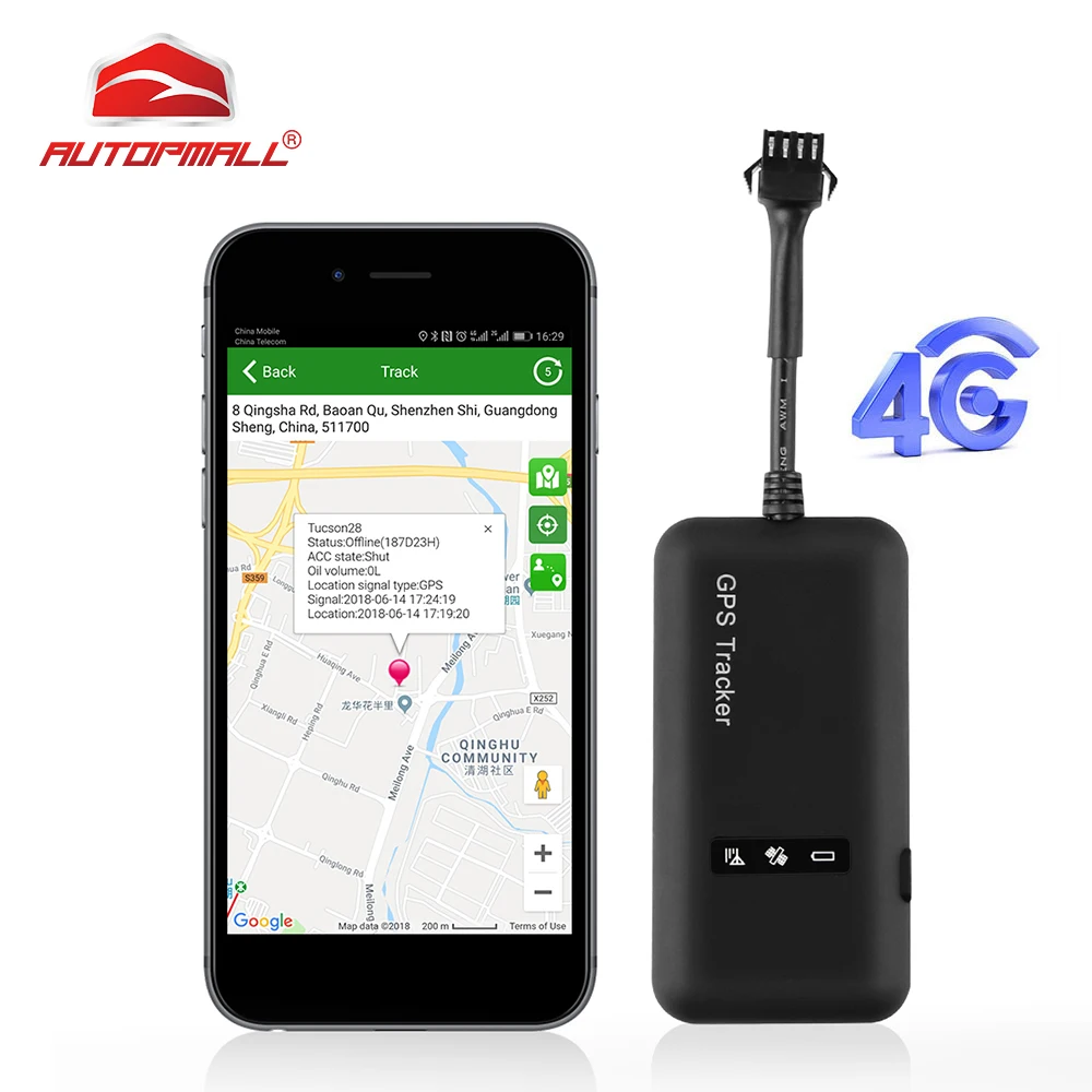 GT02D 4G Motorcycle GPS Tracker Speed Alert Fuel Cut Off Car Gps Tracking Device ACC Detection Anti-theft Mini Vehicle Locator