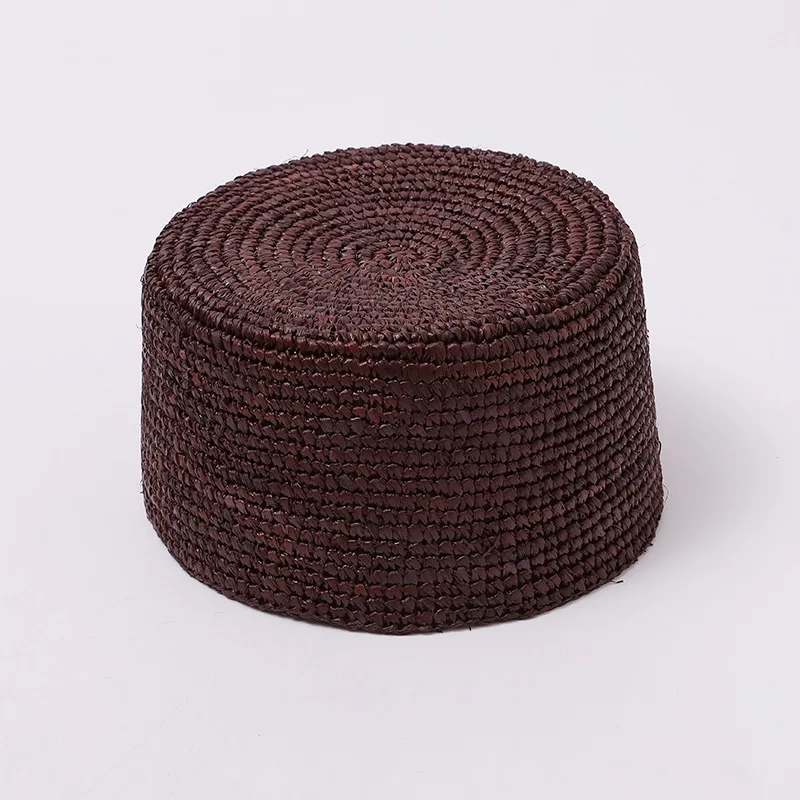 Summer Straw Beret Sun Hats for Women French Retro Weeding Beach Vacation Millinery Fascinator Designer Painter Pillbox Cap