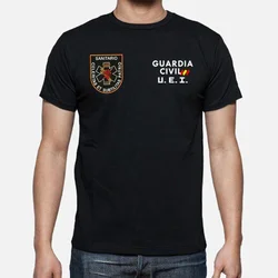 Spanish Guardia Civil UEI Sanitario Star of Life Insignia T-Shirt New 100% Cotton O-Neck Short Sleeve Summer Casual Mens T-shirt