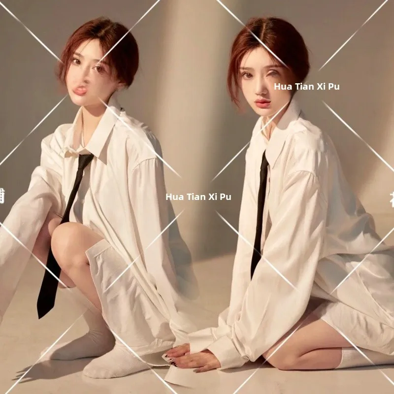 

Сексуальная белая рубашка для фотосессий: одежда для студийных съемок, для подростков, для художественных портретов, незаменимый элемент гардероба