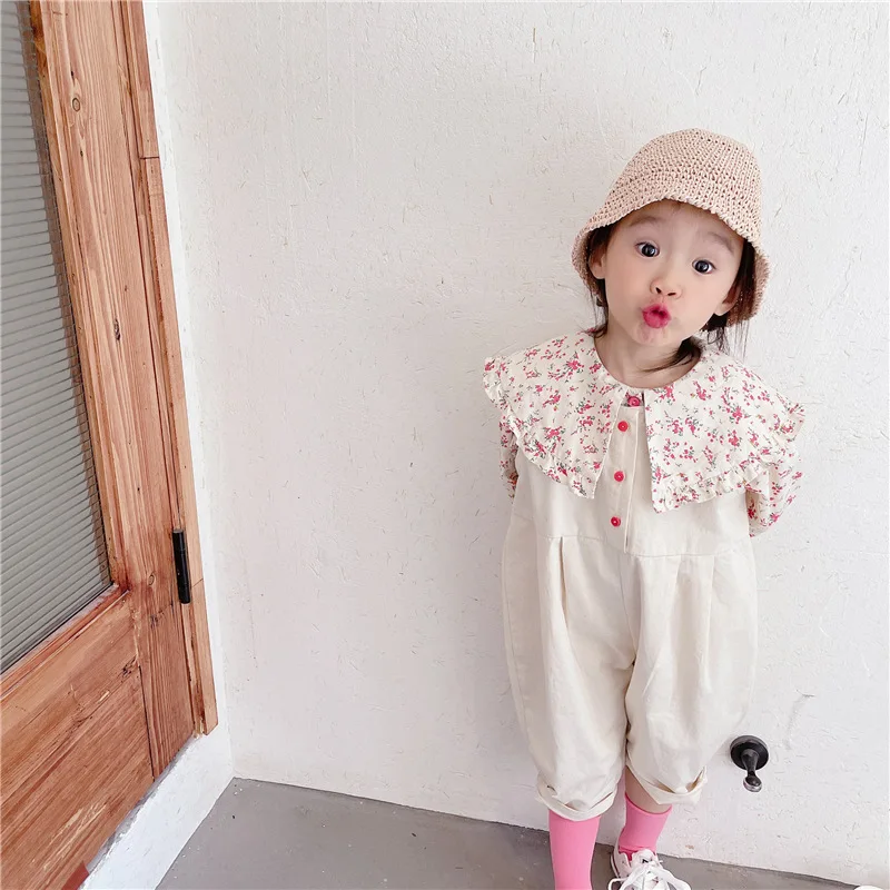 

Childrens Pants 2026 Spring New Korean Version Solid Color Jumpsuit Overalls Casual Fashion Daily Stylish Versatile Wear
