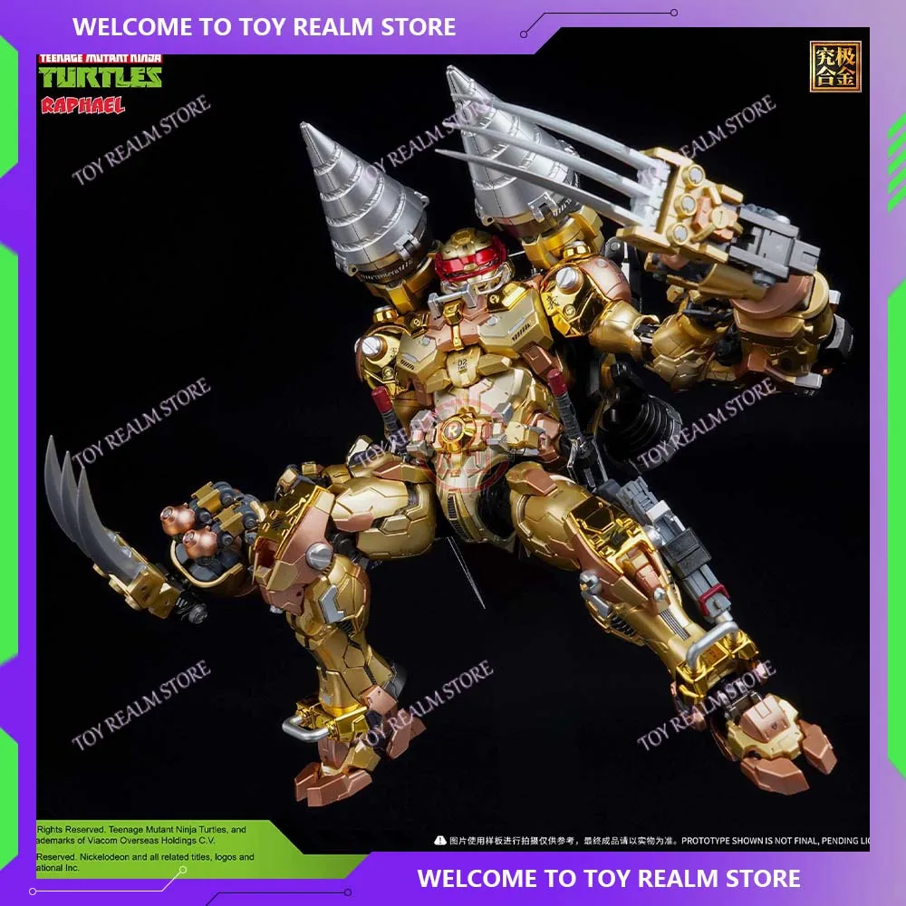 Limited Gold Edition HEATBOYS Teenage Mutant Ninja Turtles Raphael HB0086 Alloy Action Figure Mecha Collectible Model Toys Gifts