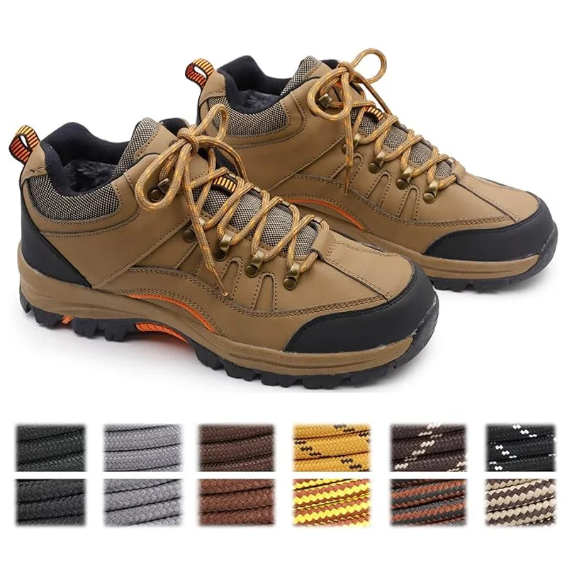 Runde Schnürsenkel, 4,5 mm dick, robuste und langlebige Schnürsenkel für Wanderstiefel, Arbeitsschuhe und Turnschuhe, fest geflochten, abriebfest.