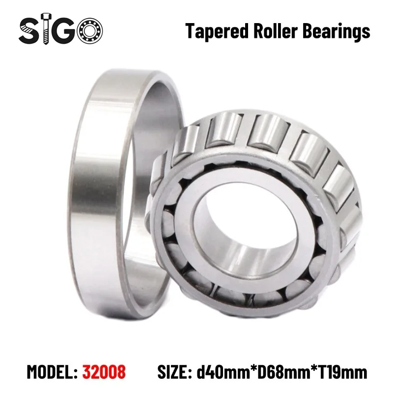 1PCS 32008 40x68x19mm Tapered Roller Bearing + Bearing Seal Ring Dust Bearing Steering Bearings for Motorcycle Cars