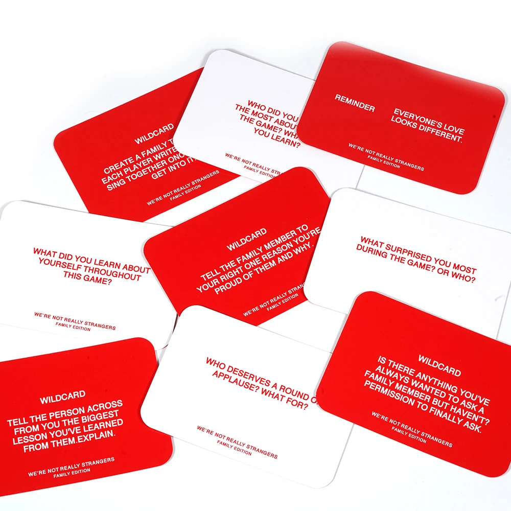150 Conversation Cards We\'Re Not Really Strangers Family Edition Card Game Fun Family Party Card Game For Game Night