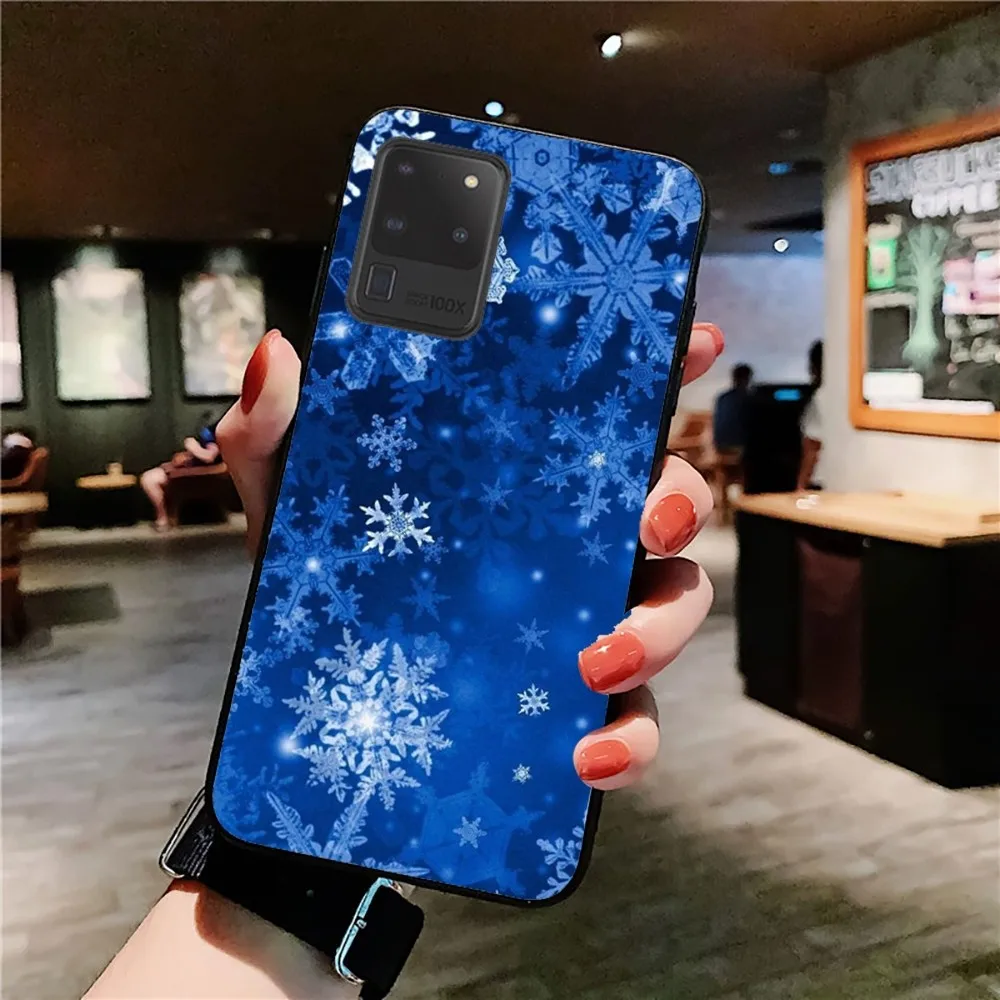 Winter Snowflakes Phone Case For Samsung S 9 10 20 21 22 23 30 23plus lite Ultra FE S10lite Fundas