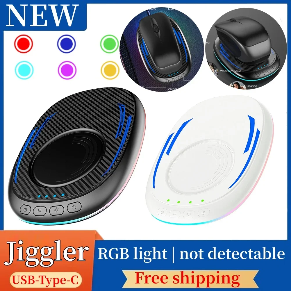 Mouse Jiggler جهاز محاكاة حركة الماوس الافتراضي غير القابل للاكتشاف مع مفتاح تشغيل/إيقاف لشاشة قفل صحوة الكمبيوتر