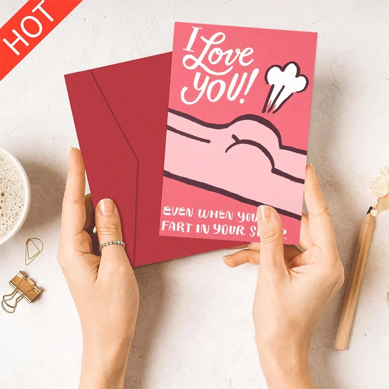 

Funny Love Greeting Card, I Love You Even When You Fart In Your Sleep Humorous Valentine's Day Anniversary Card
