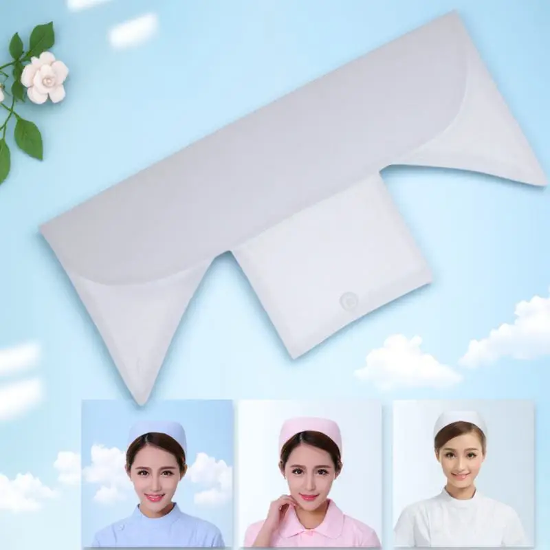 Oulii feminino enfermeira chapéu confortável respirável suor absorvente traje acessórios festa favores decoração branco