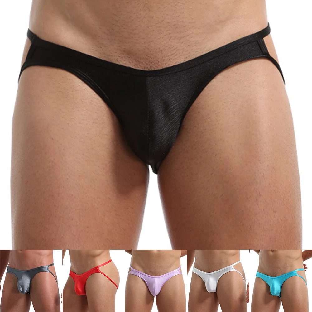 رجل مثير الملابس الداخلية ملخصات السروال G-سلاسل مثير السروال مفتوحة بعقب الملابس الداخلية مريحة القضيب حقيبة ثونغ #1