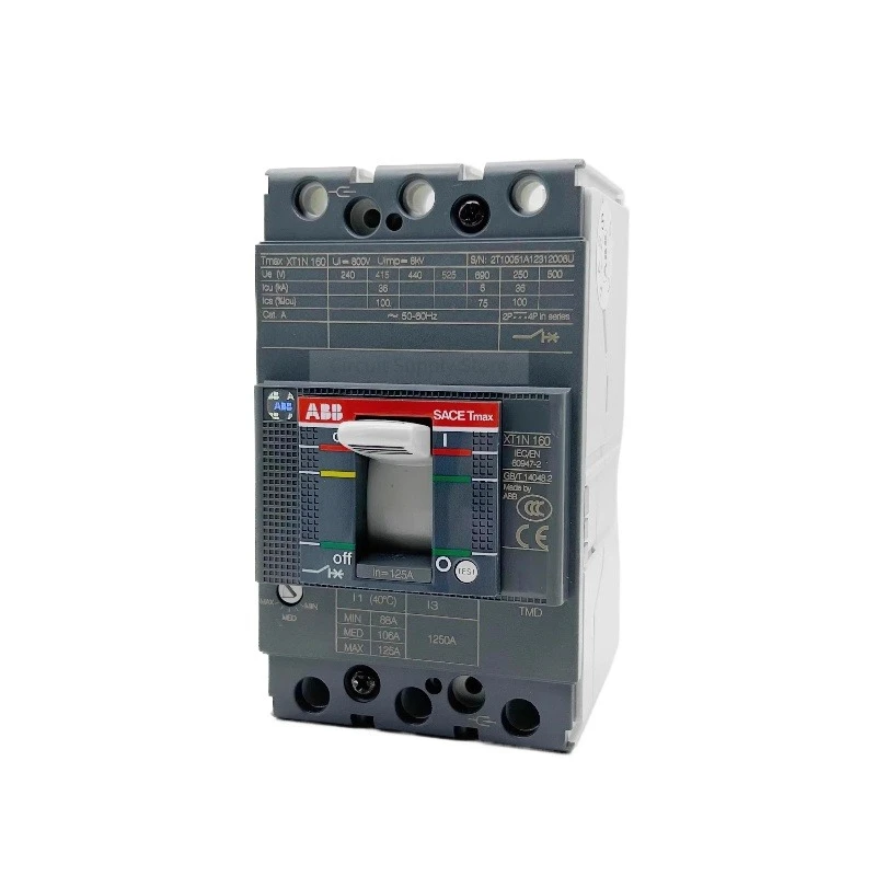 ABB Molded Case Circuit Breaker Tmax XT1N160TMD100 XT2N160A TMA100 Open 3P
