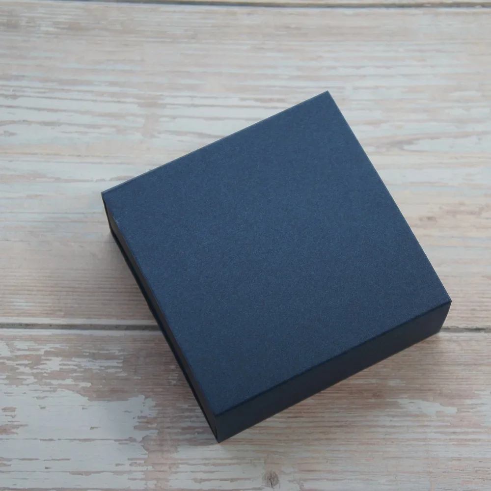 9*9*3.5CM blue / red color 10 set Chocolate Paper Box valentine\'s day Christmas Birthday Party Gifts Packing Storage Boxes