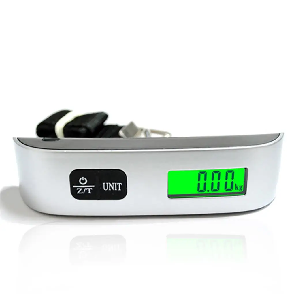 50kg Hook Belt Scale with Backlight LCD Electronic Suitcase Luggage High Precision Hand Held Weighing Tool Thermometer